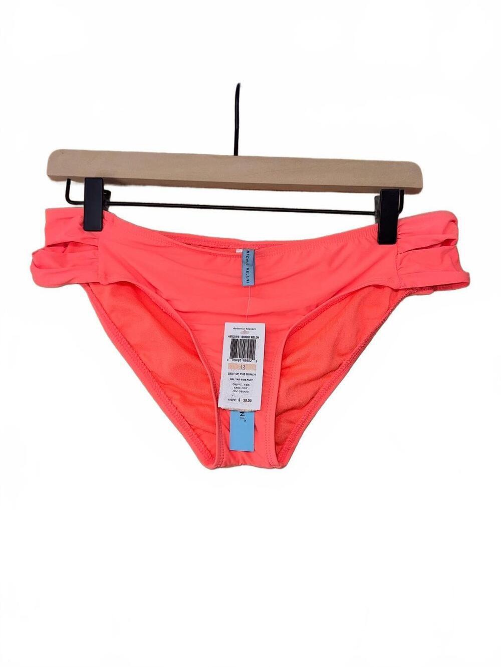 Antonio Melani 12 Coral Bikini Bottom Swimwear Size 6